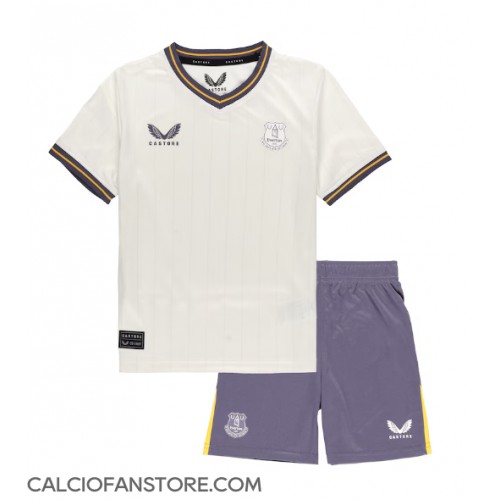 Maglia Calcio Everton Terza Divisa Bambino 2024-25 Manica Corta (+ pantaloncini)